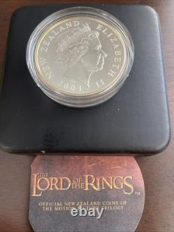 03 NEW ZEALAND ELIZABETH II LORD OF THE RINGS SILVER PROOF COIN Collectors Box
