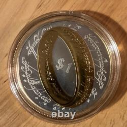 03 NEW ZEALAND ELIZABETH II LORD OF THE RINGS SILVER PROOF COIN Collectors Box