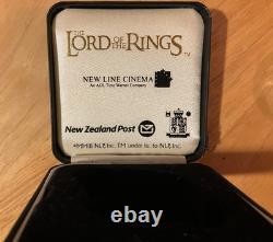 03 NEW ZEALAND ELIZABETH II LORD OF THE RINGS SILVER PROOF COIN Collectors Box