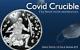1 Oz Cov-id Crucible Cov-19 Silver Shield. 999 Fine Silver Mini-mintage In Stock