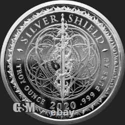 1 OZ Cov-id Crucible Cov-19 Silver Shield. 999 Fine Silver Mini-Mintage IN STOCK