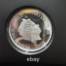 1 OZ. SILVER COIN 2021 STAR WARS MANDALORIAN - OGP COA 835/2000 Colorized
