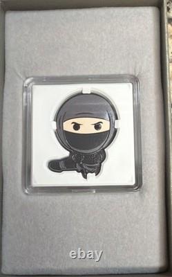 1 oz silver 2022 New Zealand Mint Niue Warriors of History Ninja Chibi colored