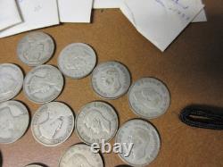 (15) 1933-1943 New Zealand Silver Florins / Silver content 2.727 oz ASW for 15