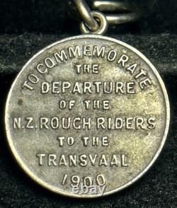 1900 NEW ZEALAND BOER WAR ROUGH RIDERS DEPARTURE TO THE TRANSVAAL SILVER Rare
