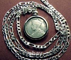 1933-1936 Random New Zealand Silver Sixpence Coin Pendant on a 26 Silver Chain