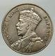 1933 New Zealand Uk King George V Antique Old Silver 1/2 Half Crown Coin I92005