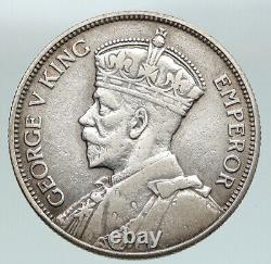 1933 NEW ZEALAND under UK King George V Silver Florin Coin w KIWI BIRD i91158
