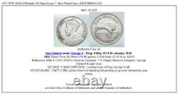 1933 NEW ZEALAND under UK King George V Silver Florin Coin w KIWI BIRD i91248