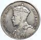 1934 New Zealand Uk King George V Genuine Antique Silver Half Crown Coin I105631
