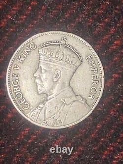 1934 New Zealand One Florin Silver Foreign Coin