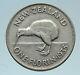 1935 New Zealand Under Uk King George V Silver Florin Coin W Kiwi Bird I82740