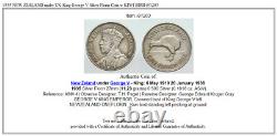 1935 NEW ZEALAND under UK King George V Silver Florin Coin w KIWI BIRD i91203