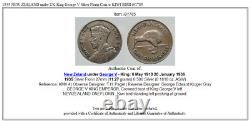 1935 NEW ZEALAND under UK King George V Silver Florin Coin w KIWI BIRD i91785