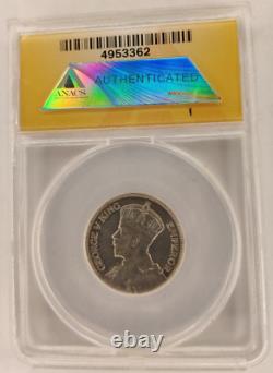 1935 New Zealand 1 Shilling Graded AU53 ANACS Rare High Grade Key Date Coin