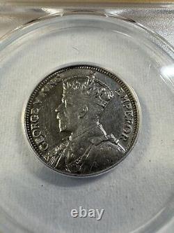 1935 New Zealand 1 Shilling Silver Coin Graded AU 55 by ANACS