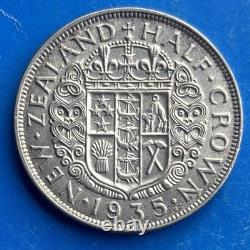 1935 New Zealand Half Crown aUnc. PLEASE READ POSTAGE DETAILS. 30