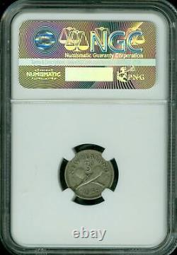 1935 New Zealand Three Pence Ngc Xf-40 Rarest In Series 40,000 Minted