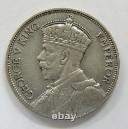 1936 New Zealand Silver One Florin Rare Low Mintage Coin Kiwi Bird