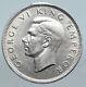 1937 New Zealand Under Uk King George V Silver Florin Coin W Kiwi Bird I89954