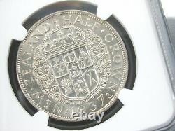 1937 New Zealand Half Crown 1/2 Silver Coin NGC MS 64 Q1F3