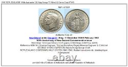 1940 NEW ZEALAND 100th Anni under UK King George VI Silver1/2 Crown Coin i97690