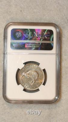 1940 NEW ZEALAND NGC AU58 FLORIN SILVER ABOUT UNCIRCULATED Coin BUY IT NOW
