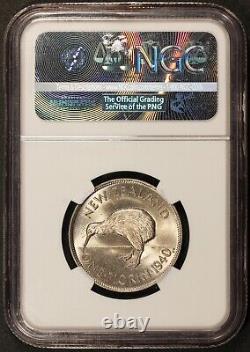 1940 New Zealand Florin Kiwi Silver Coin NGC MS 64 KM# 10.1 RARE DATE