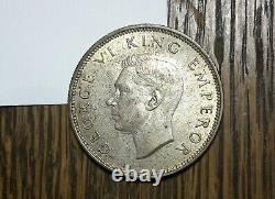 1940 New Zealand Silver Florin Uncirculated BU MS Kiwi crusty original