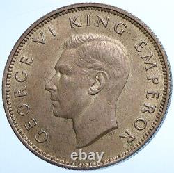 1941 NEW ZEALAND under UK King George VI Silver Florin Coin w KIWI BIRD i108541