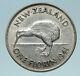 1941 New Zealand Under Uk King George Vi Silver Florin Coin W Kiwi Bird I83289