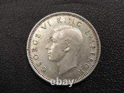 1941 New Zealand 6 Pence Silver Coin RARE