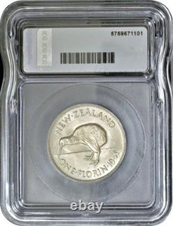 1941 New Zealand Florin ICG MS62 Uncirculated