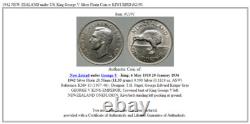 1942 NEW ZEALAND under UK King George VI Silver Florin Coin w KIWI BIRD i92391