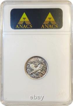 1942 New Zealand 1 Dot Variety 3 Pence ANACS Soapbox Slab MS63 NZ 3p Silver Coin
