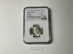 1942 New Zealand 1 Shilling NGC AU 58 Broken Back Variety