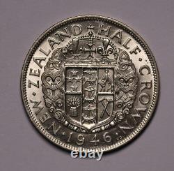 1946 New Zealand NZ Silver Halfcrown George VI KM#? 11 AU/ Unc