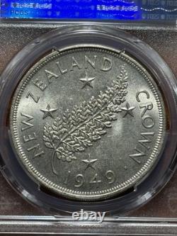1949 New Zealand Crown Pcgs Ms63