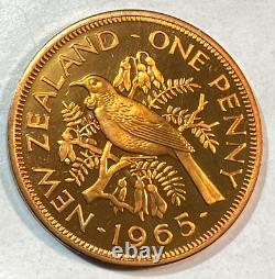 1965 New Zealand Penny Supergem Prooflike Mintage 25k Best Price Ebay CHRC