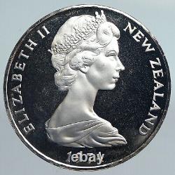 1974 NEW ZEALAND X Commonwealth Games Elizabeth II Proof Silver $1 Coin i90081