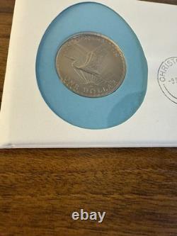 1974 New Zealand Day $1 Silver Coin White Heron Kotuku Original Certified