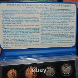 1977-1980 New Zealand Proof Coin Set, 5 sets in total, 2x1978 (over 4oz silver)