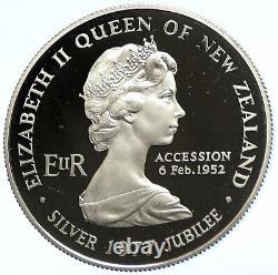 1977 NEW ZEALAND UK Elizabeth II WAITANGI DAY Proof Silver Dollar Coin i104040