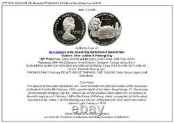 1977 NEW ZEALAND UK Elizabeth II WAITANGI DAY Proof Silver Dollar Coin i104040