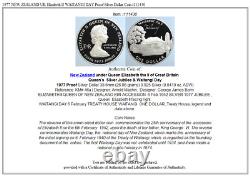 1977 NEW ZEALAND UK Elizabeth II WAITANGI DAY Proof Silver Dollar Coin i111430