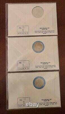1977 New Zealand Silver Jubilee First Day of Issue and Proof Set PNC Rare
