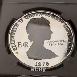 1978 $1 New Zealand Coronation. 8094 oz ASW NGC PF 70 Ultra Cameo SKU-Q2764