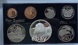 1978 NEW ZEALAND Queen CORONATION Elizabeth II PF Set 7 Coins 1is Silver i114523