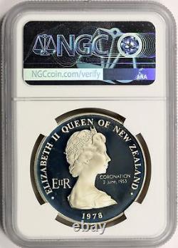 1978 New Zealand Silver $1 NGC PF68 Ultra Cameo Coronation Anniversary