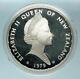 1979 New Zealand Modified Portrait Old Queen Elizabeth Ii Silver $1 Coin I84374